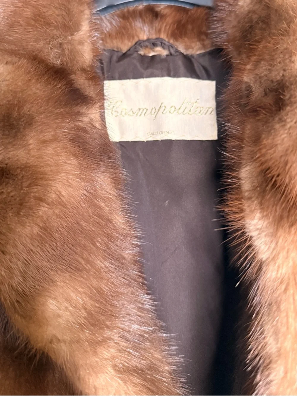Cosmopolitan Brown Mink Coat - Picture 4 of 5